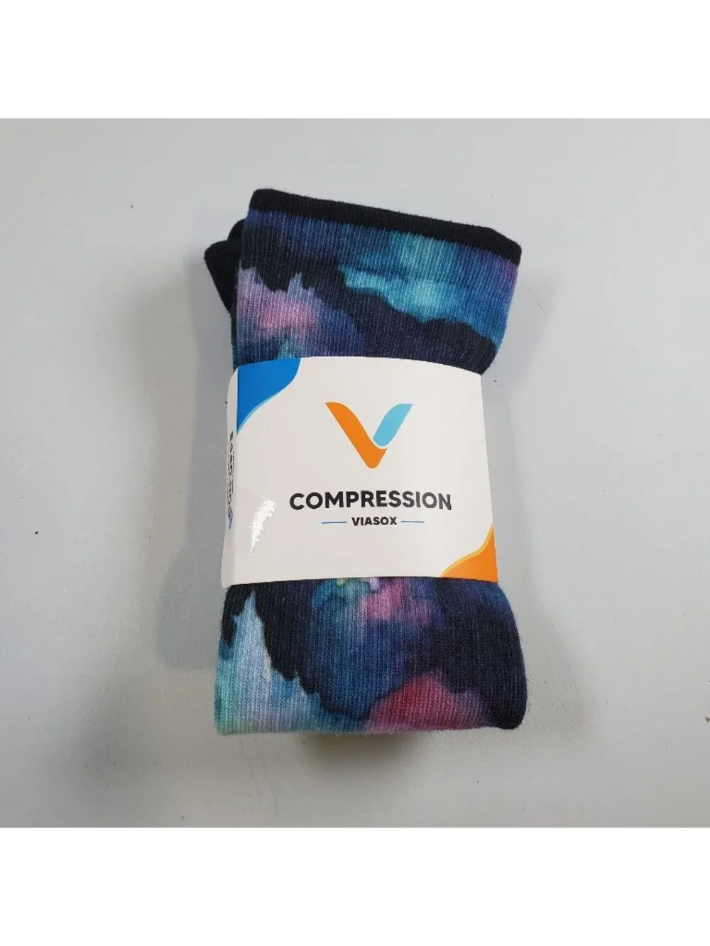 Viasox Stretch Compression Socks Women Size S - M NWT Northern Lights Bamboo